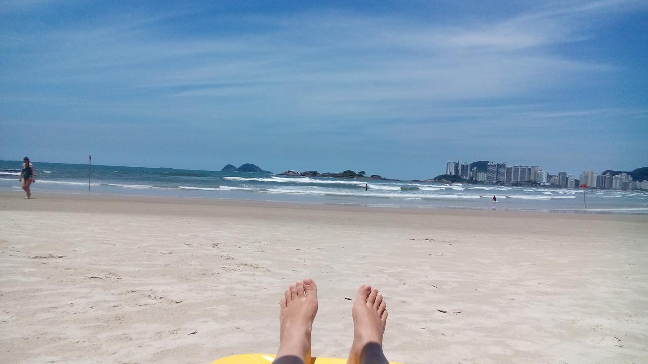 Apartamento Frente Para O Mar ,50 M Da Praia , Ar Condicionado Todos Quartos Guarujá Zewnętrze zdjęcie